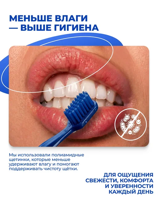 GLOBAL WHITE Набор зубных щеток средней жесткости, белый, фото 5