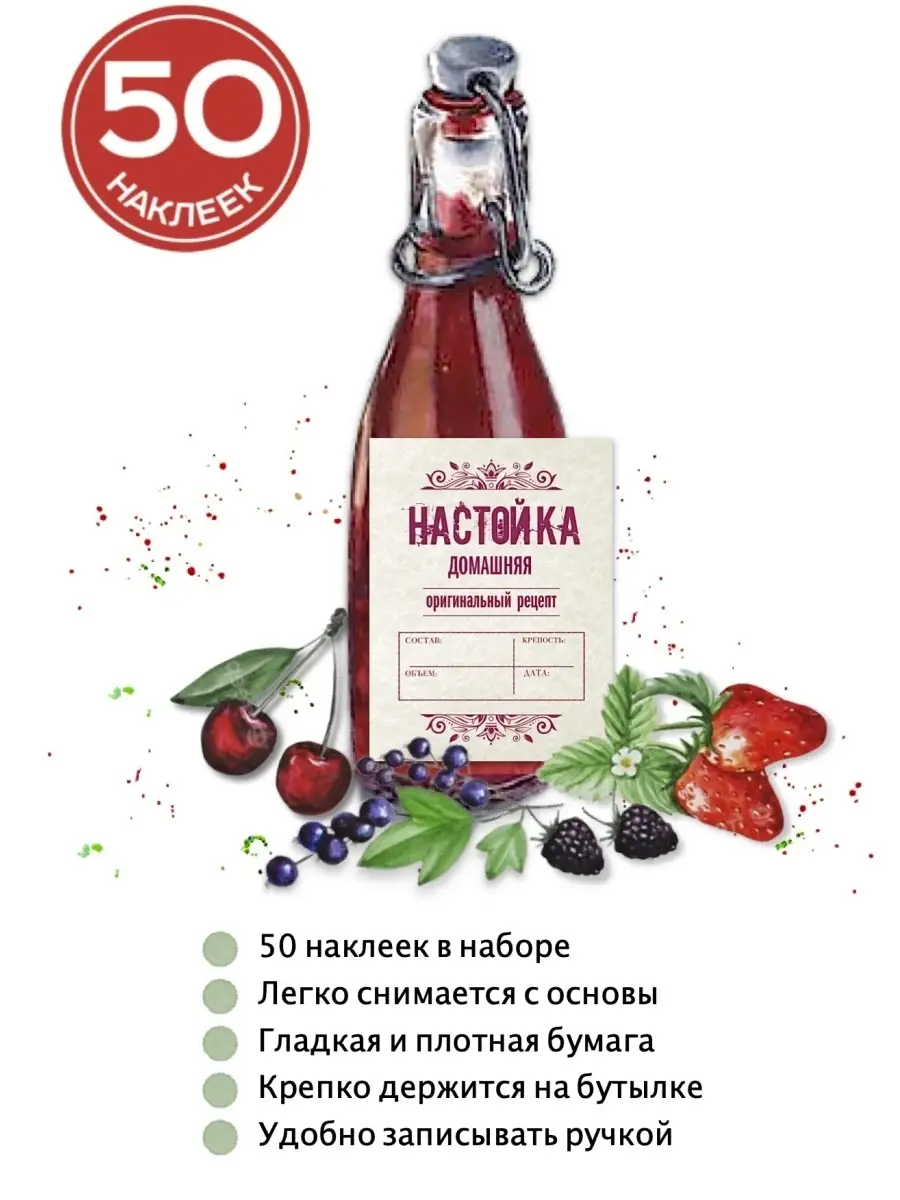 Наклейка настойка домашняя PANTRY VITKOV 53207250 купить за 320 ₽ в  интернет-магазине Wildberries