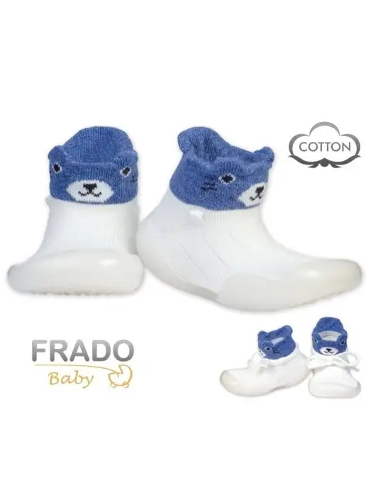 Frado Baby Обувь на первые шаги с антискользящей подошвой, белый, фото 3