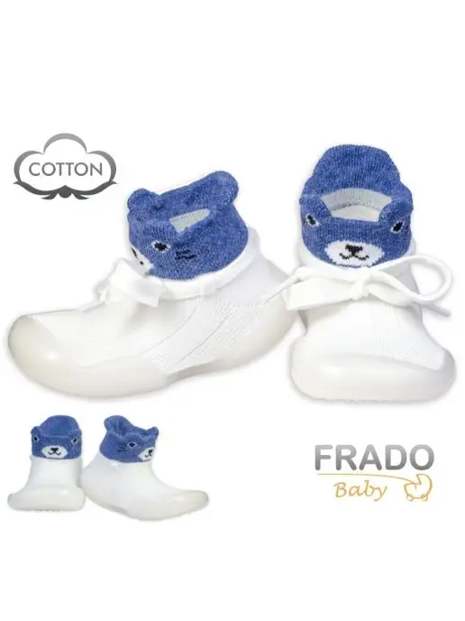Frado Baby Обувь на первые шаги с антискользящей подошвой, белый, фото 4