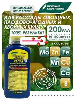 Удобрение Аквамикс микроэлементы для растений 200мл Буйские удобрения 53230473 купить за 126 ₽ в интернет-магазине Wildberries