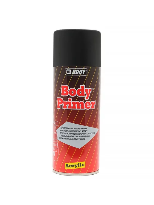 HB BODY Антикоррозийный грунт Body Primer Spray серый 400 мл, 400 мл, черный, фото 2