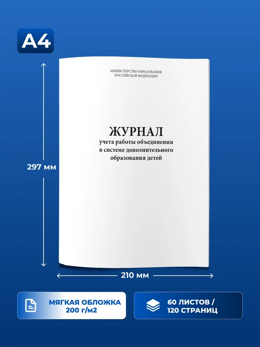 Сити Бланк Журнал учета работы объединения допобразования детей, 120с, вариант, фото 2