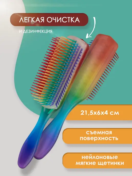 VenusShape Расческа Радуга, голубой