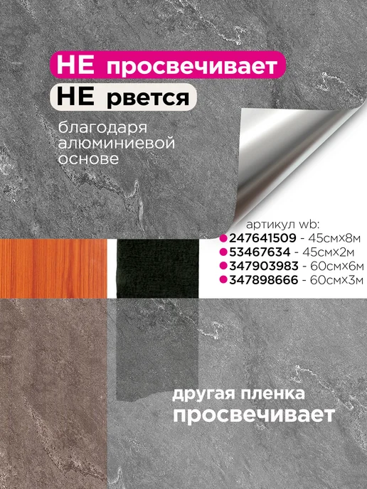 MAST Самоклеящаяся пленка для мебели, кухни и стен под бетон, серый, фото 3