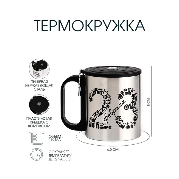 Термокружка для чая и кофе 150 мл