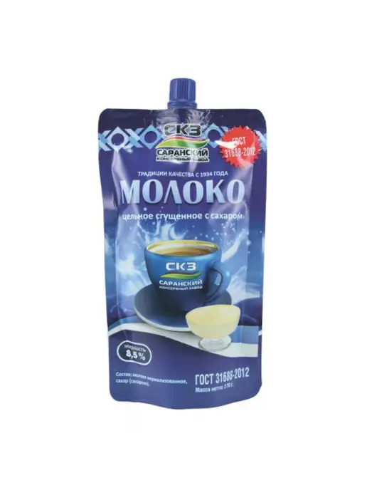 Саранский консервный завод Молоко СКЗ Сгущенное с сахаром ГОСТ 1 кг. 3 шт, 270 г, 6 шт, фото 2