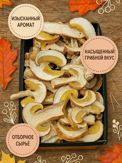 Дикотека Сушеные грибы белые, отборные, 2026, Алтай, 200 г, 100 г, фото 2