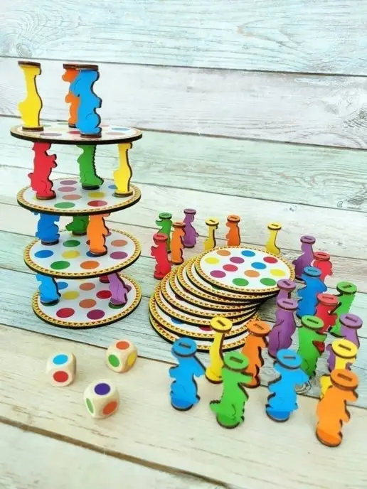 ToySib Настольная игра Падающая башня для детей семейная, вариант, фото 2