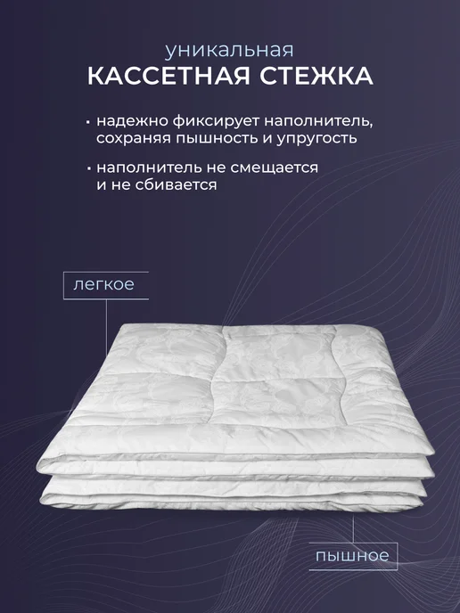 РЕНОМЕ Одеяло евро всесезонное бамбук 200х220, 200x220, фото 7