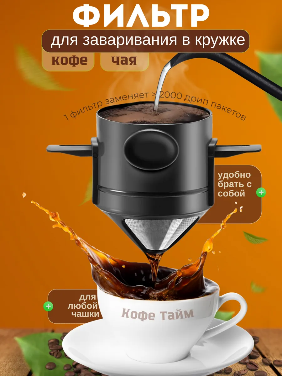 Фильтр для заваривания кофе чая трав многоразовый