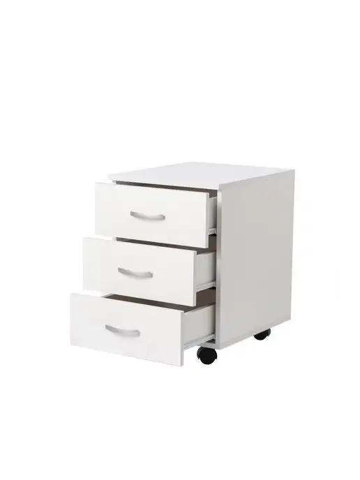 Frenesie Тумба с ящиками белая на колесах, 40х47х55 см, 47x55 см, фото 7