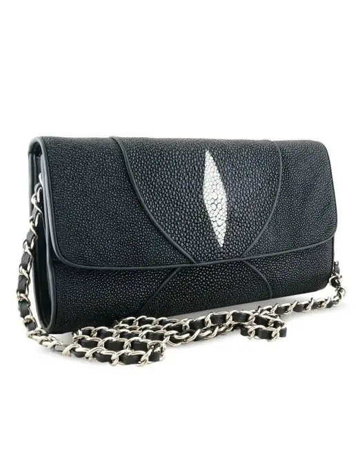 Exotic Leather Крупный женский клатч из натуральной кожи морского ската, вариант