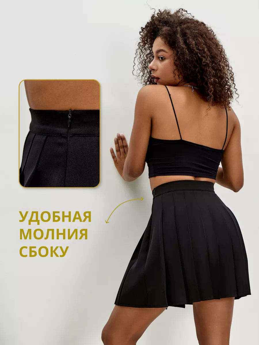 Юбка плиссированная мини LADY GIRL 54132628 купить за 949 ₽ в  интернет-магазине Wildberries