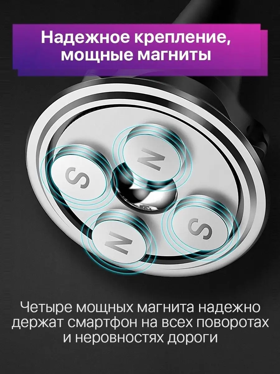 Магнитный держатель для телефона в машину BASEUS 54328222 купить за 1 108 ₽  в интернет-магазине Wildberries