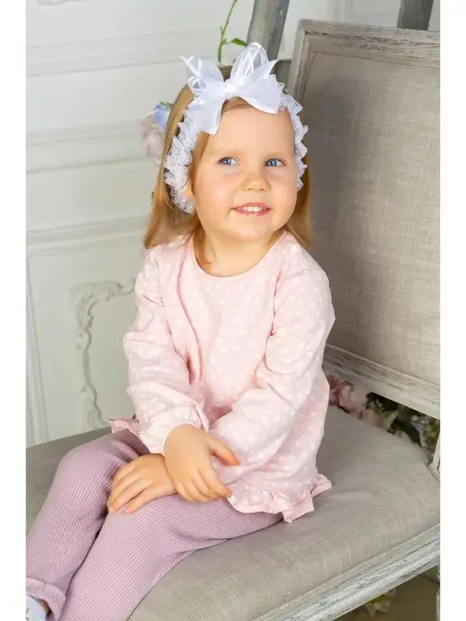 Baby's joy Повязка на голову для малышей новорожденных, белый, фото 8