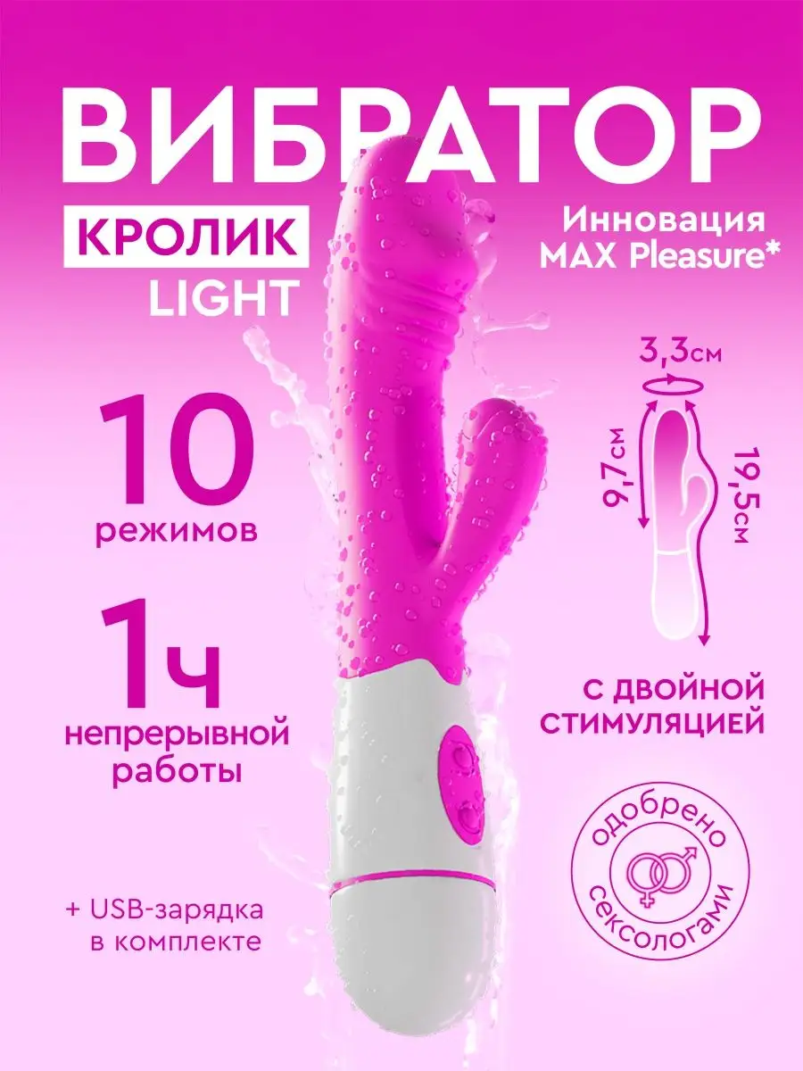 Вибратор женский секс игрушка стимулятор кролик 18+ Luvbit 54336506 купить  в интернет-магазине Wildberries