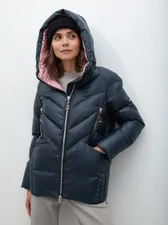 Пуховик зимний короткий куртка с капюшоном VESVEN 54365395 купить за 4 760 ₽ в интернет-магазине Wildberries