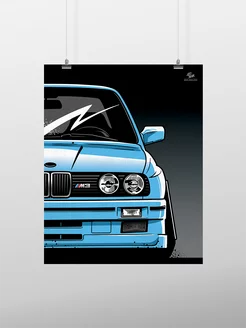 Постер 50x40 см, BMW, e30, M Sport, Drift Art Beam Store 54425523 купить за 518 ₽ в интернет-магазине Wildberries