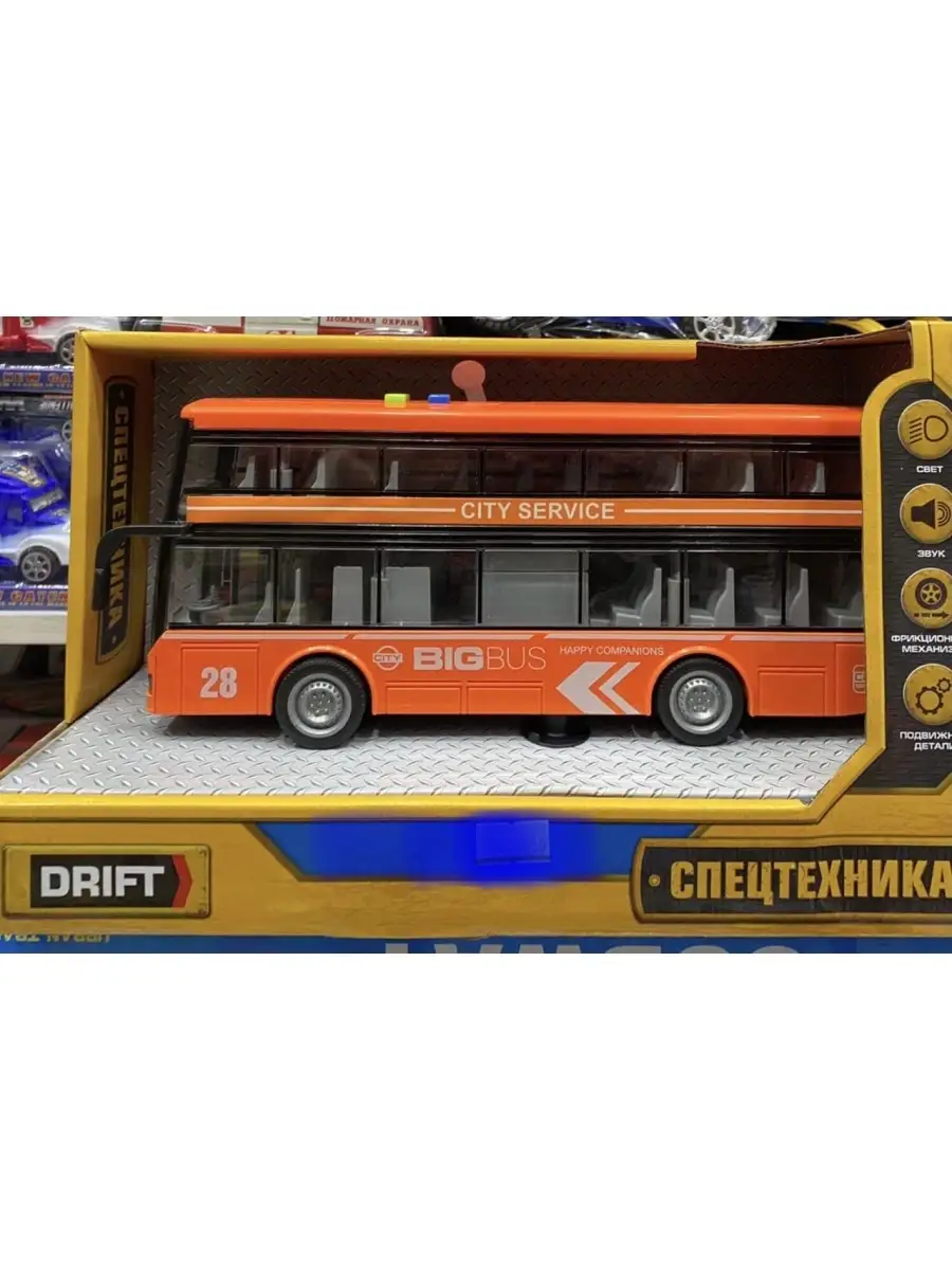 Спецтехника Drift Автобус City Service Игрушки 54428599 купить в  интернет-магазине Wildberries