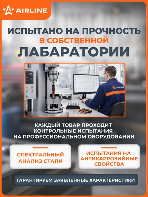 AIRLINE Отвертка крестовая PH2х100мм усиленная, магнитный наконечник, усиленная наконечник, фото 5