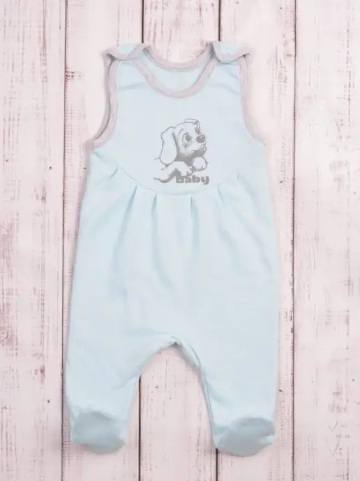 baby owl Полукомбинезоны для детей (футер), голубой