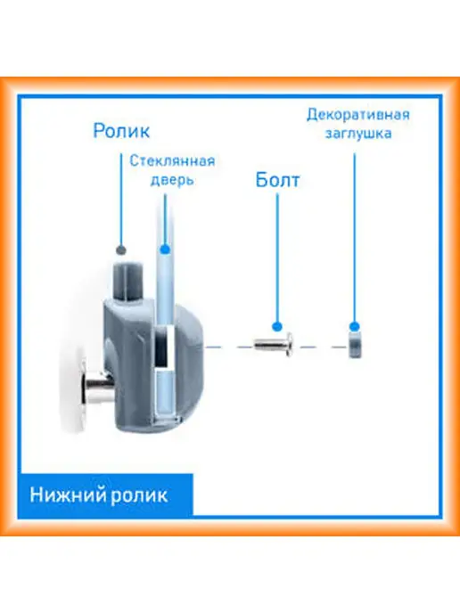 Отличная САНТЕХНИКА Ролики для душевой кабины 25 мм 8 шт для раздвижных дверей, 8 шт, фото 4