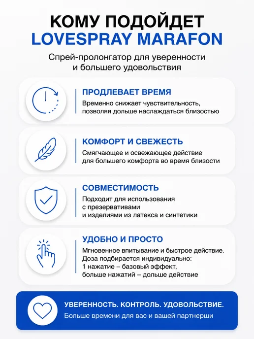 Биоритм Спрей пролонгатор для мужчин LoveSpray Marafon 18 мл, 18 мл, фото 2