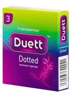 Презервативы Dotted с точками, 3 шт Duett 54664767 купить за 196 ₽ в интернет-магазине Wildberries