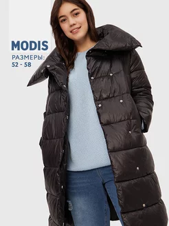 Куртка длинная пальто больших размеров Plus Size Modis 54757644 купить за 2 877 ₽ в интернет-магазине Wildberries