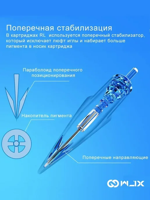 WJX Картриджи иглы для тату машинки и перманента 1007RL 30 7RLLT, вариант, фото 6