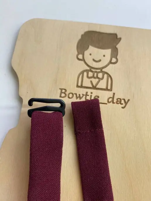 Bowtie__day Галстук бабочка бордовая мужская женская, красный, фото 5