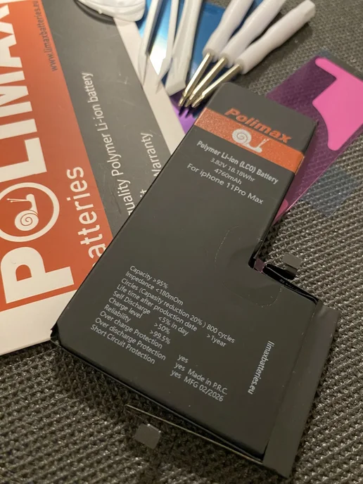 Polimax batteries Аккумулятор для iPhone 11 Pro Max, для Pro Max, фото 4