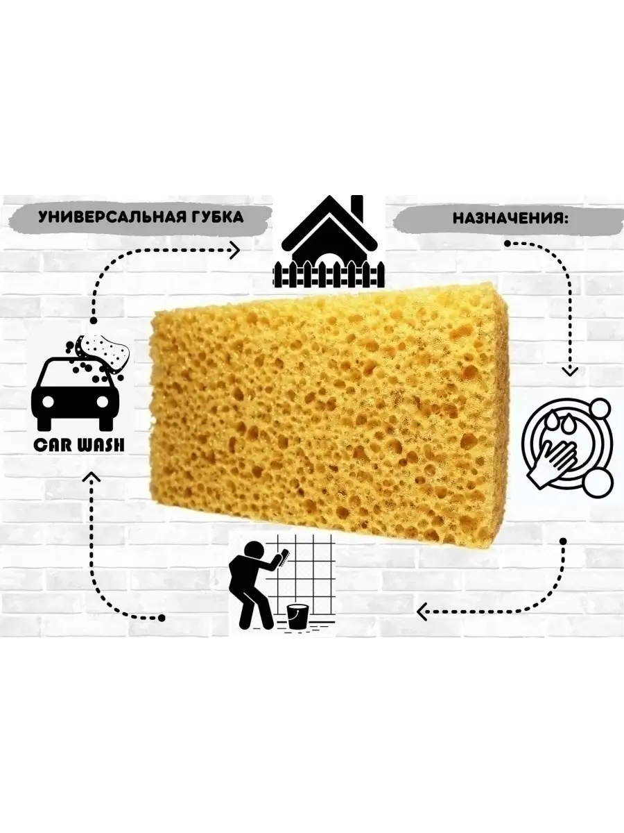 Губка для мойки машины из поролона Sponges for the car 55154965 купить за 1  424 ₽ в интернет-магазине Wildberries