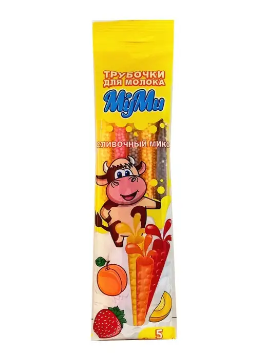 Муми Трубочка для молока "Сливочный микс", 10шт, 10 шт, фото 2