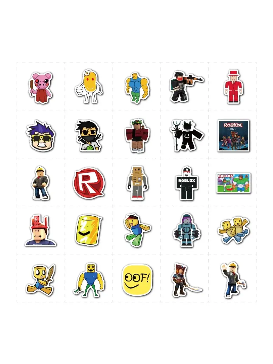 Наклейки Roblox / Роблокс водостойкие 100шт (3-6см) Fanstick 55246375  купить в интернет-магазине Wildberries