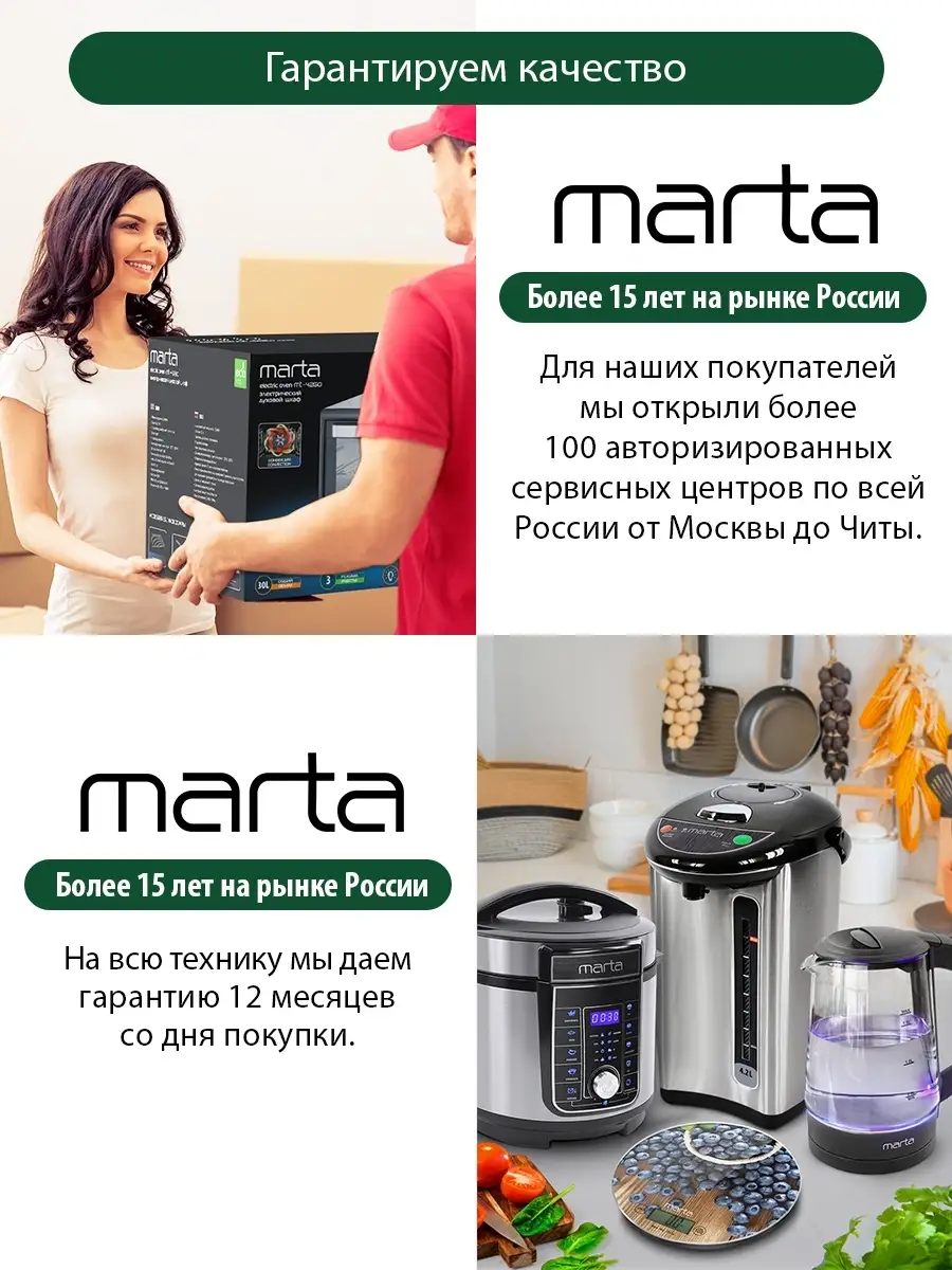 Чайник электрический металл, термос 1 л Marta 55374847 купить за 1 384 ₽ в  интернет-магазине Wildberries