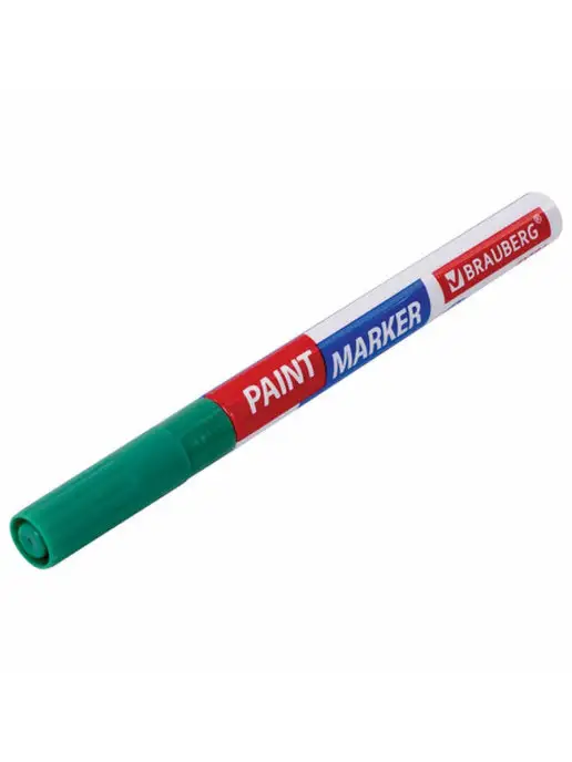 Brauberg Маркер-краска лаковый paint marker 2 мм зеленый 2 штуки, зеленый, фото 5
