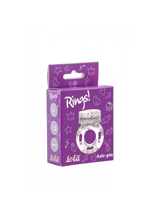 Lola toys Эрекционное кольцо с вибрацией Axle-pin, белый, фото 3