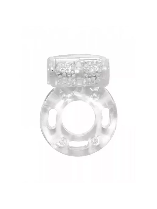 Lola toys Эрекционное кольцо с вибрацией Axle-pin, белый, фото 6