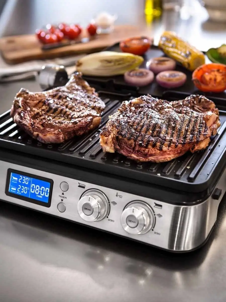 Электрогриль MultiGrill CGH1012D.SP Steak Expert, термощуп Delonghi  56327751 купить в интернет-магазине Wildberries