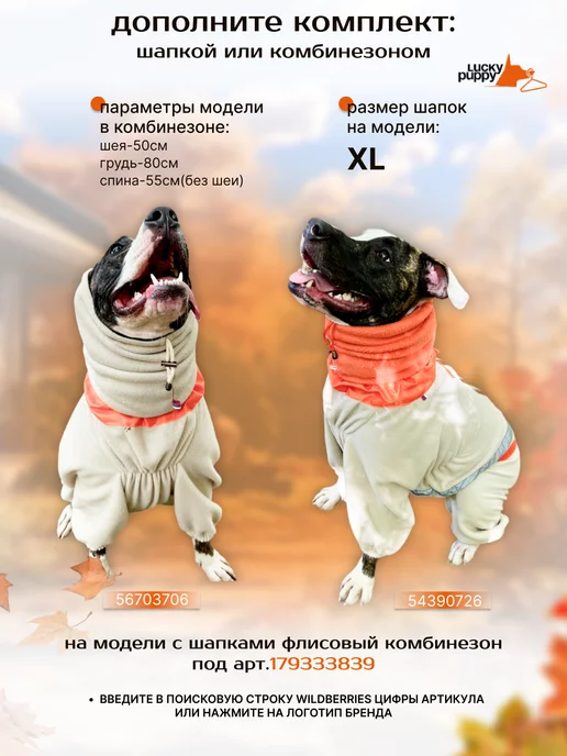 Lucky Puppy Зимняя шапка снуд для собак, фиолетовый, фото 7