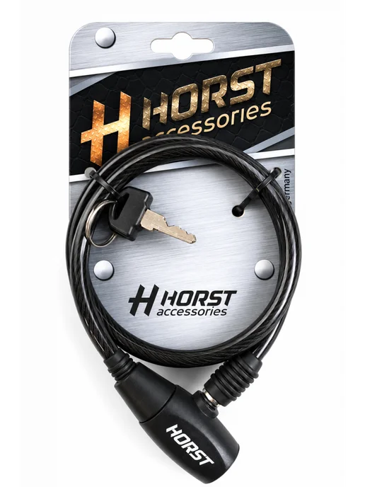 HORST Замок велосипедный тросовый, 10х650мм, 10x650 мм