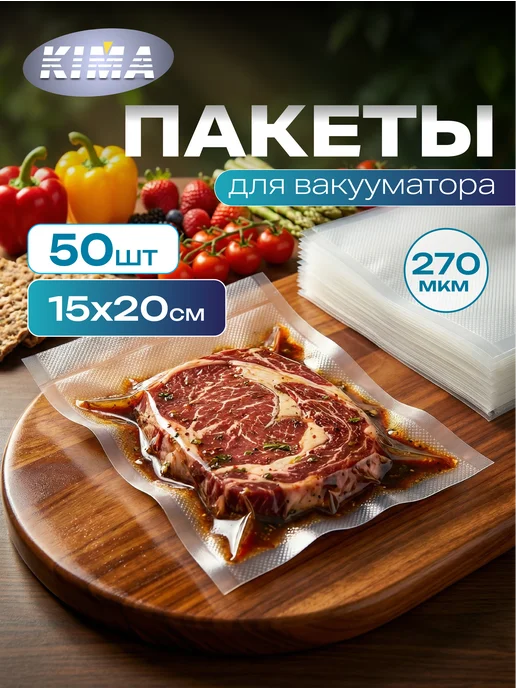 KIMA Пакеты для вакууматора с рифлением, вариант