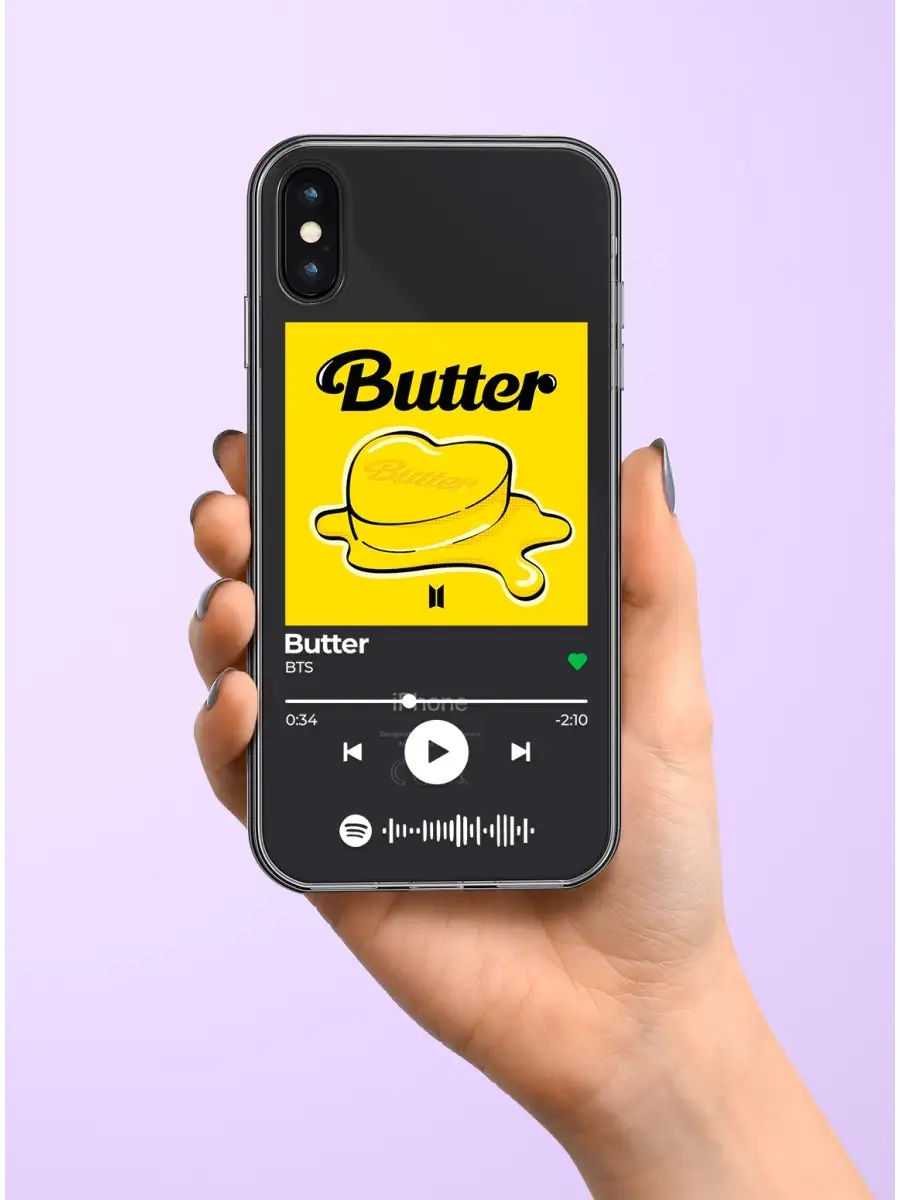 Чехол на iPhone X, XS, Spotify, BTS - Butter QEIS 57167624 купить за 330 ₽  в интернет-магазине Wildberries