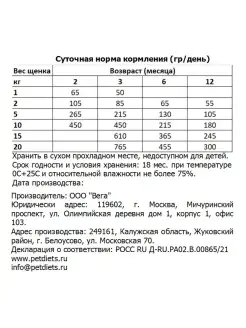 LIGHT (Петдаетс Лайт) Корм сухой для щенков мелких пород собак, индейка, 8кг, мяса 33% PETDIETS. Вид 4.