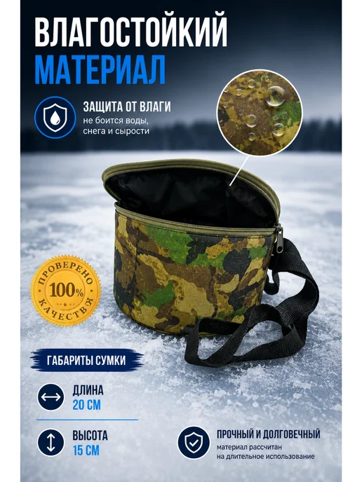 Blue Magiс Сумка для жерлиц для зимней рыбалки с 1 отделением, 10 шт, фото 3
