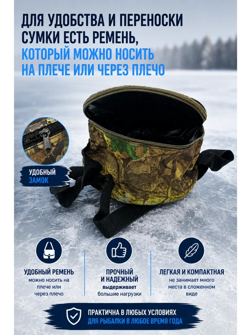Blue Magiс Сумка для жерлиц для зимней рыбалки с 1 отделением, 10 шт, фото 5