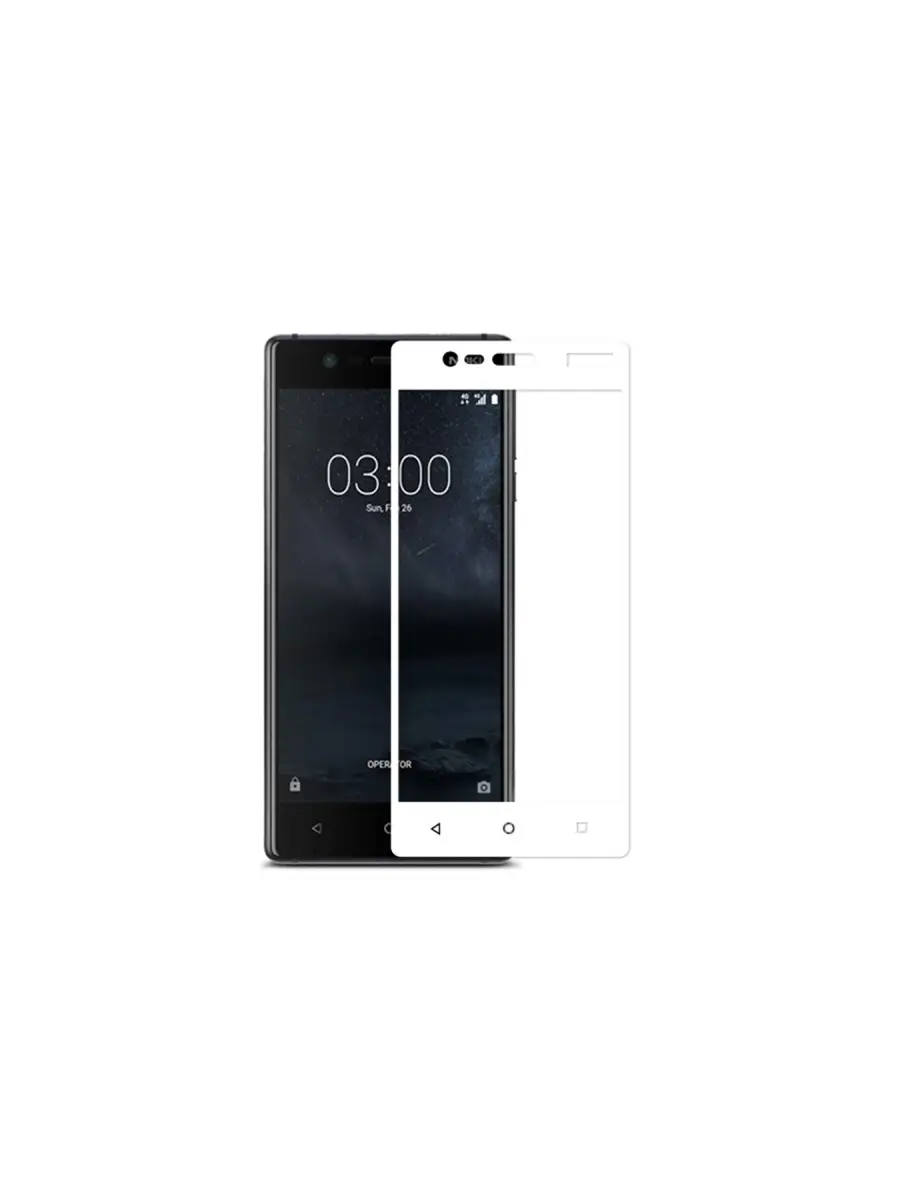 Защитное стекло Full Screen, для Nokia 3, глянец, черный