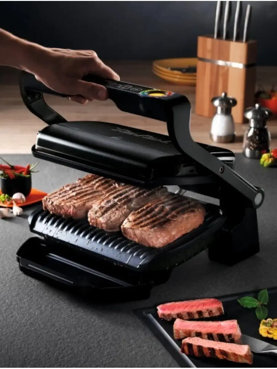 Гриль Tefal Optigrill+ GC712, черный Tefal 57601686 купить за 15 763 ₽ в  интернет-магазине Wildberries